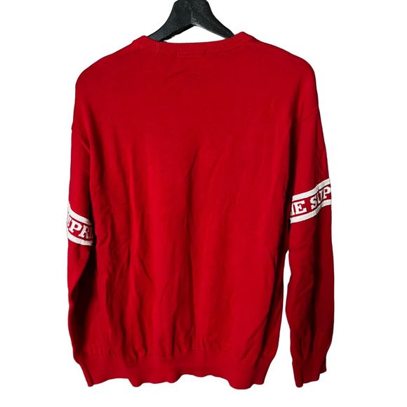 Supreme Knit Logo Stripe Crewneck Large - Picture 4 of 5